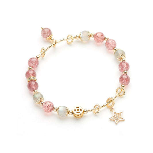 Natural Quartz Crystal Fortune Star Bracelet