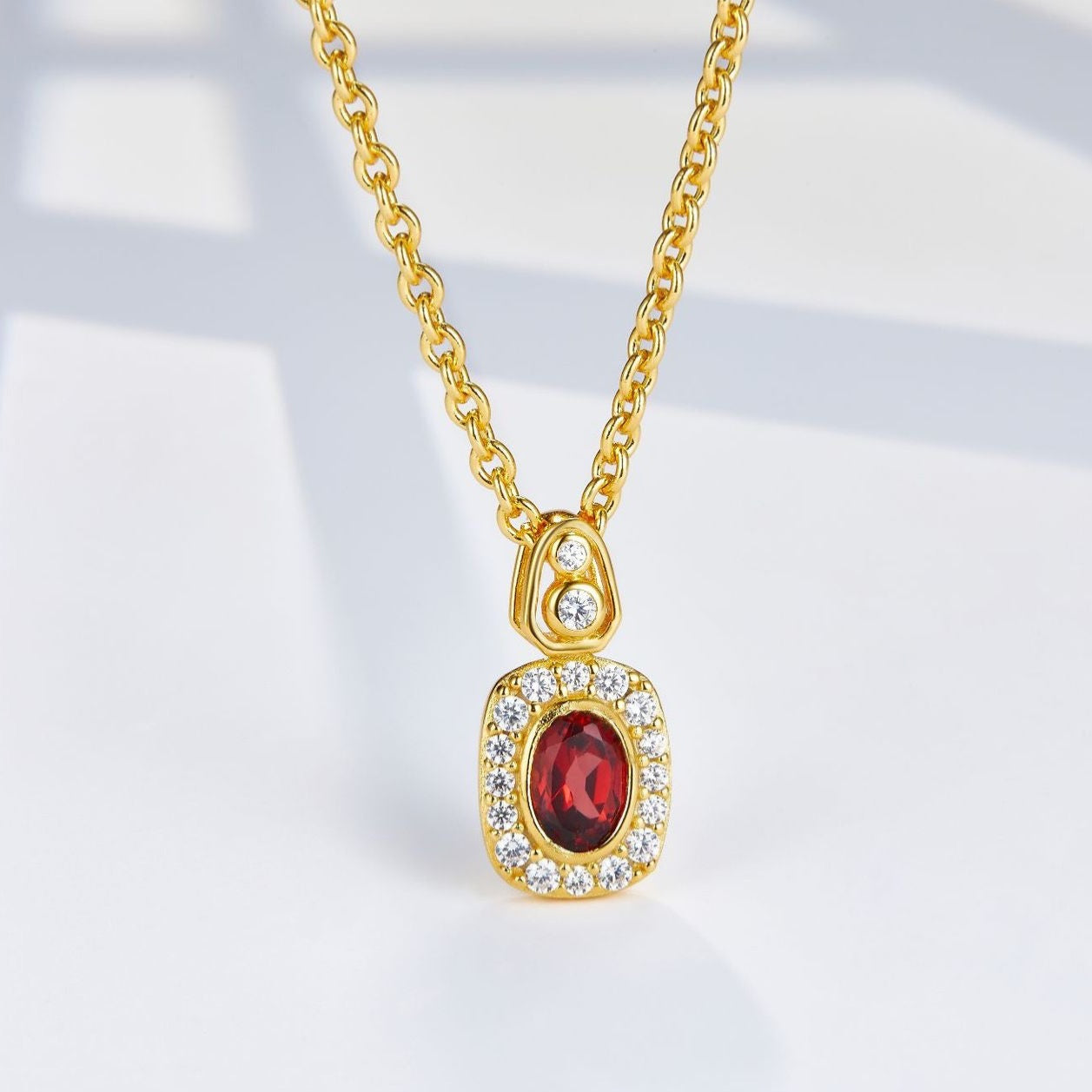 Natural Garnet Red Tears Necklace