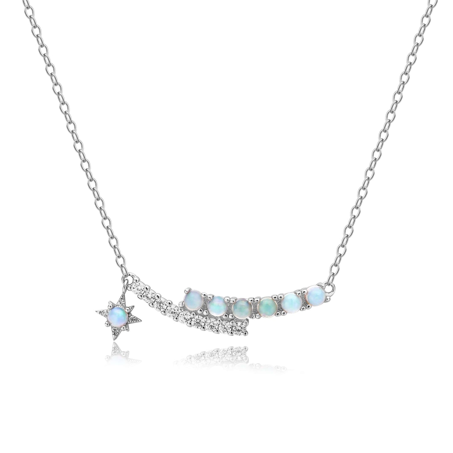 Natural Opal Sky Meteor Necklace