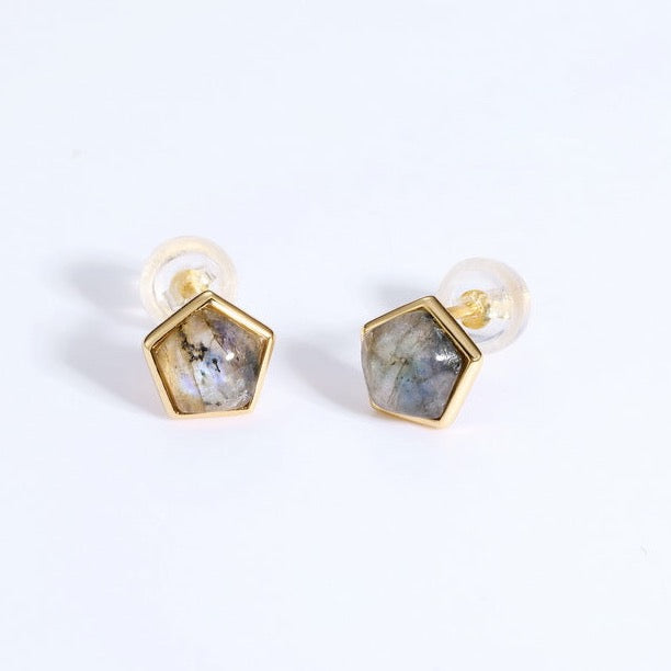 Natural Labradorite Galaxy Earrings