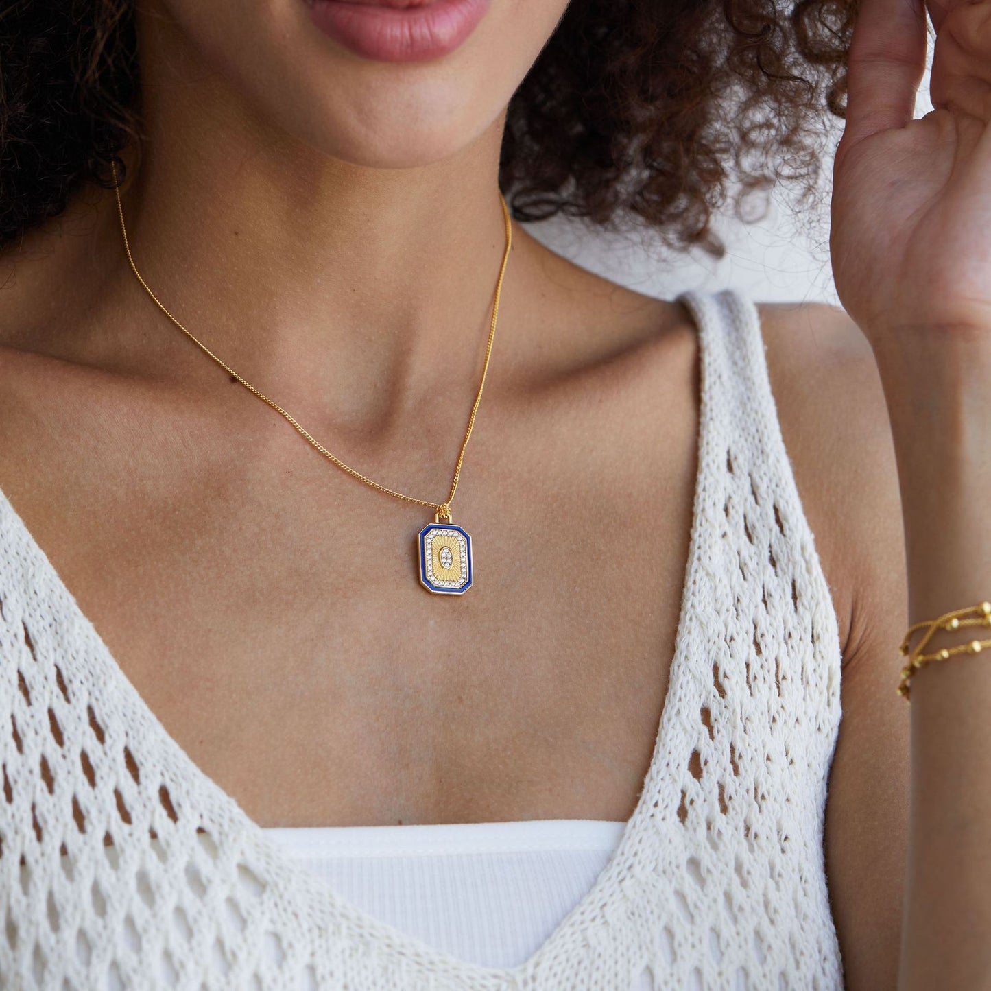 Natural Lapis Lazuli Blue Tear Necklace