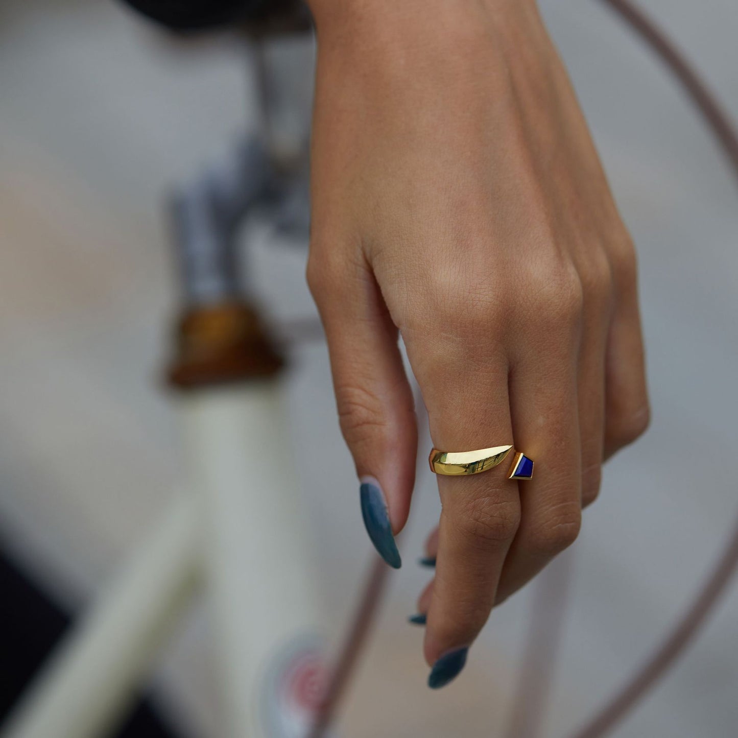 Natural Lapis Lazuli Snake's Eye Ring