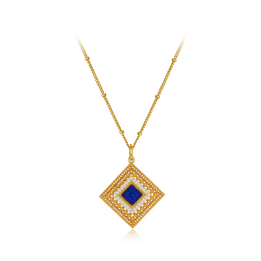 Natural Lapis Lazuli City of Sky Necklace