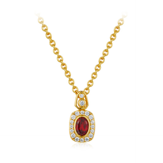 Natural Garnet Red Tears Necklace