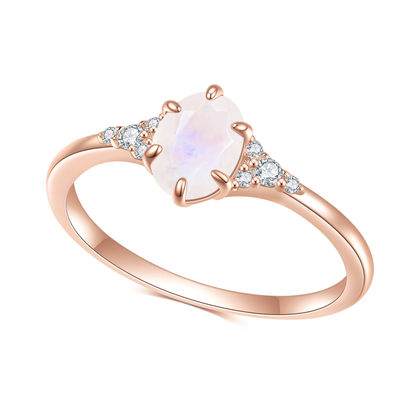 Natural Moonstone Moon Goddess Ring