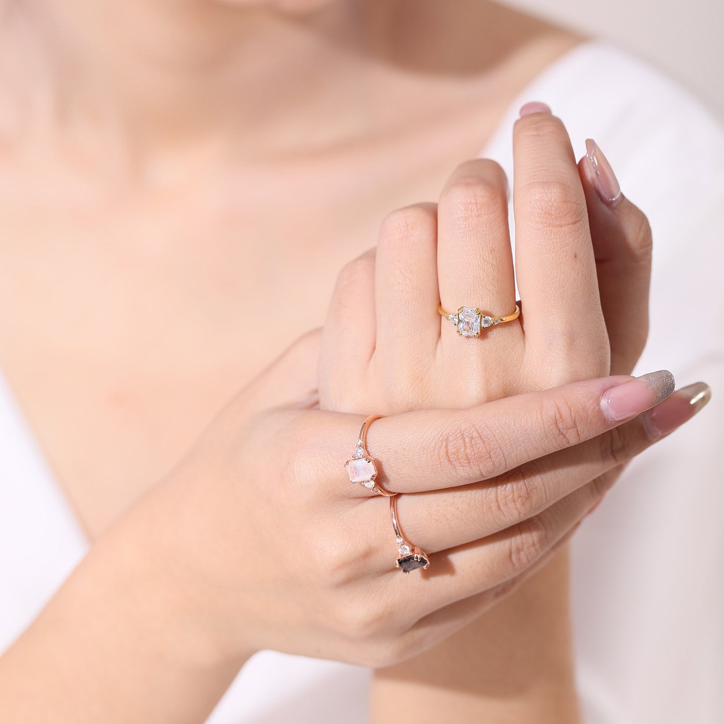 Natural Moonstone Holy Faith Ring