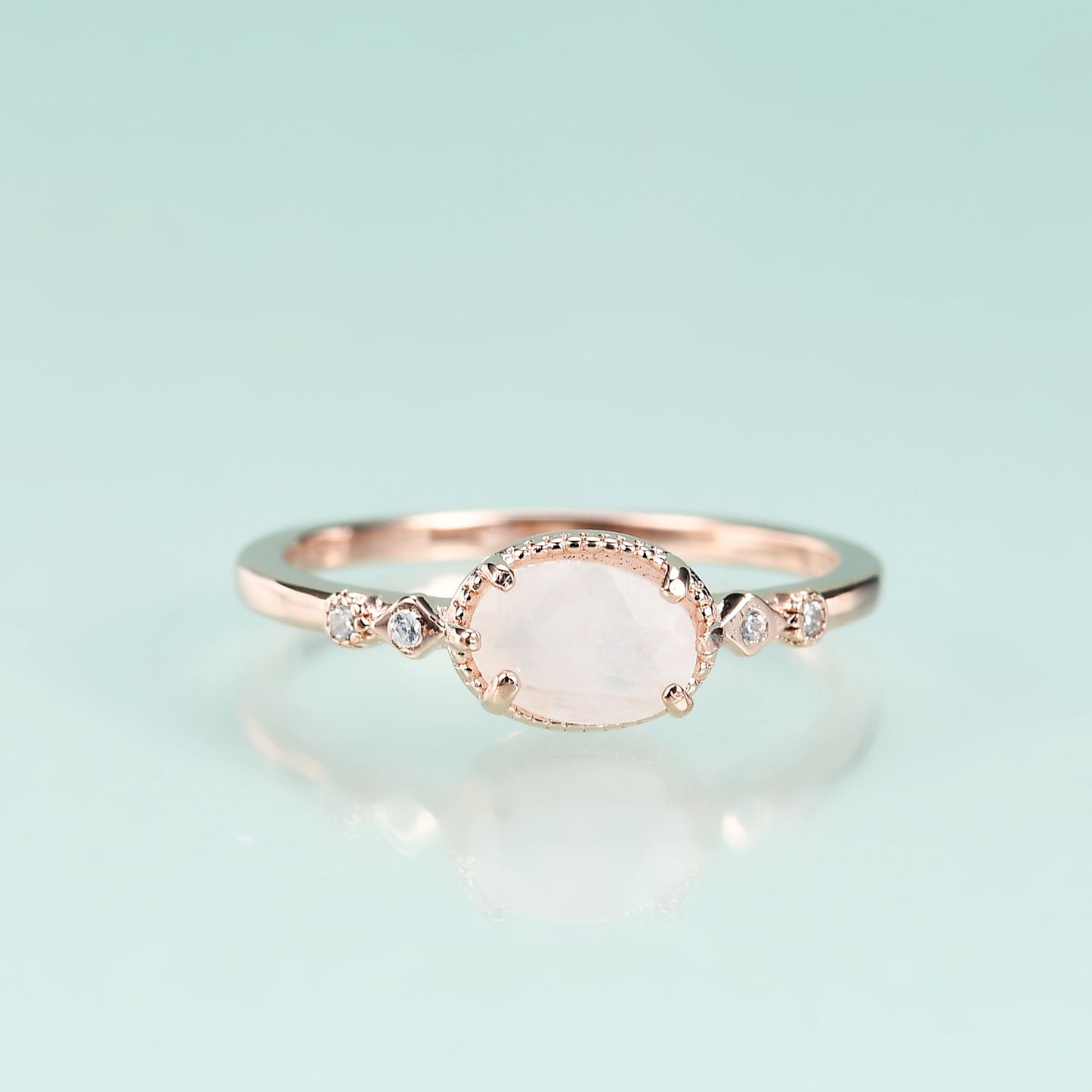 Natural Moonstone Candy Queen Ring