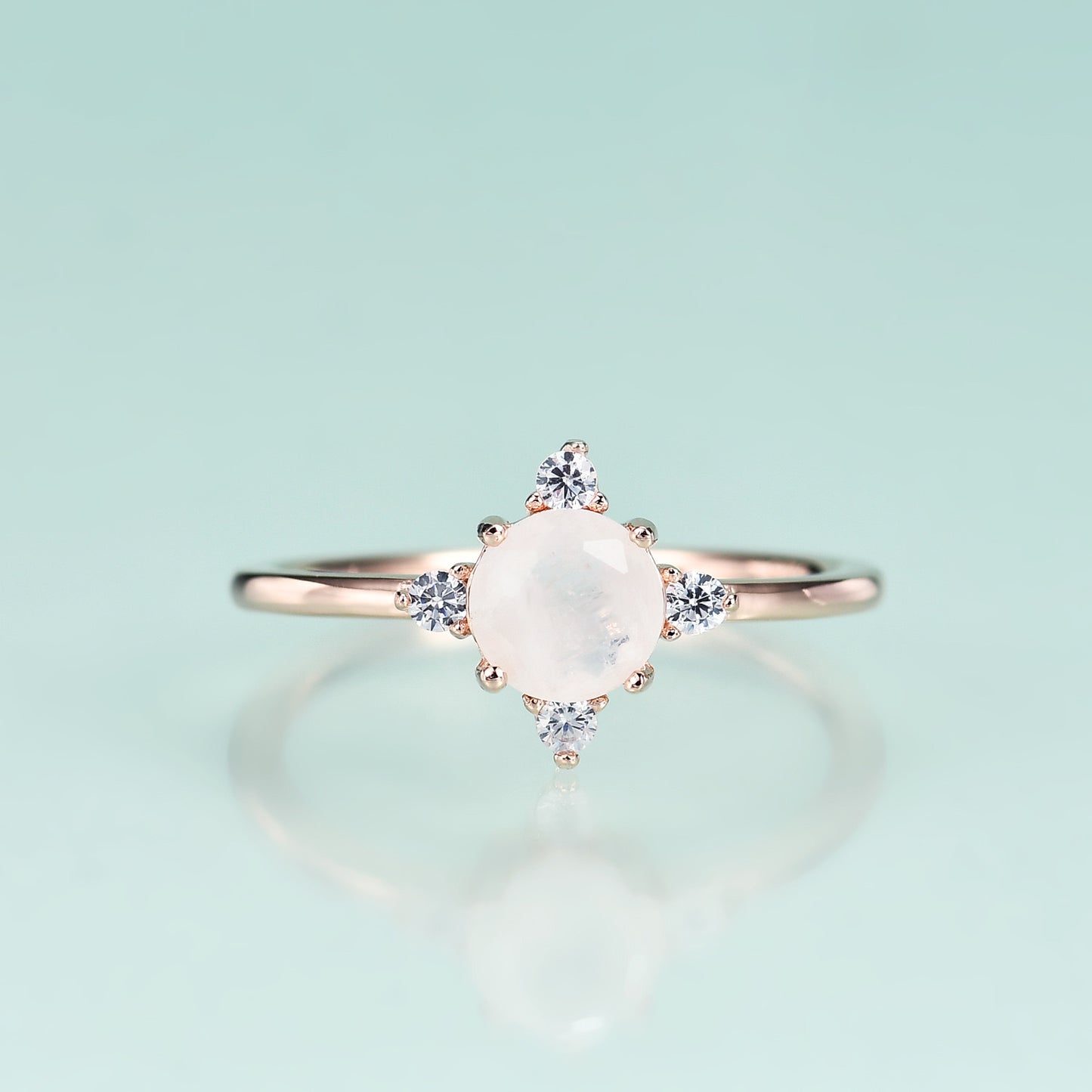 Natural Moonstone Sunset Ring