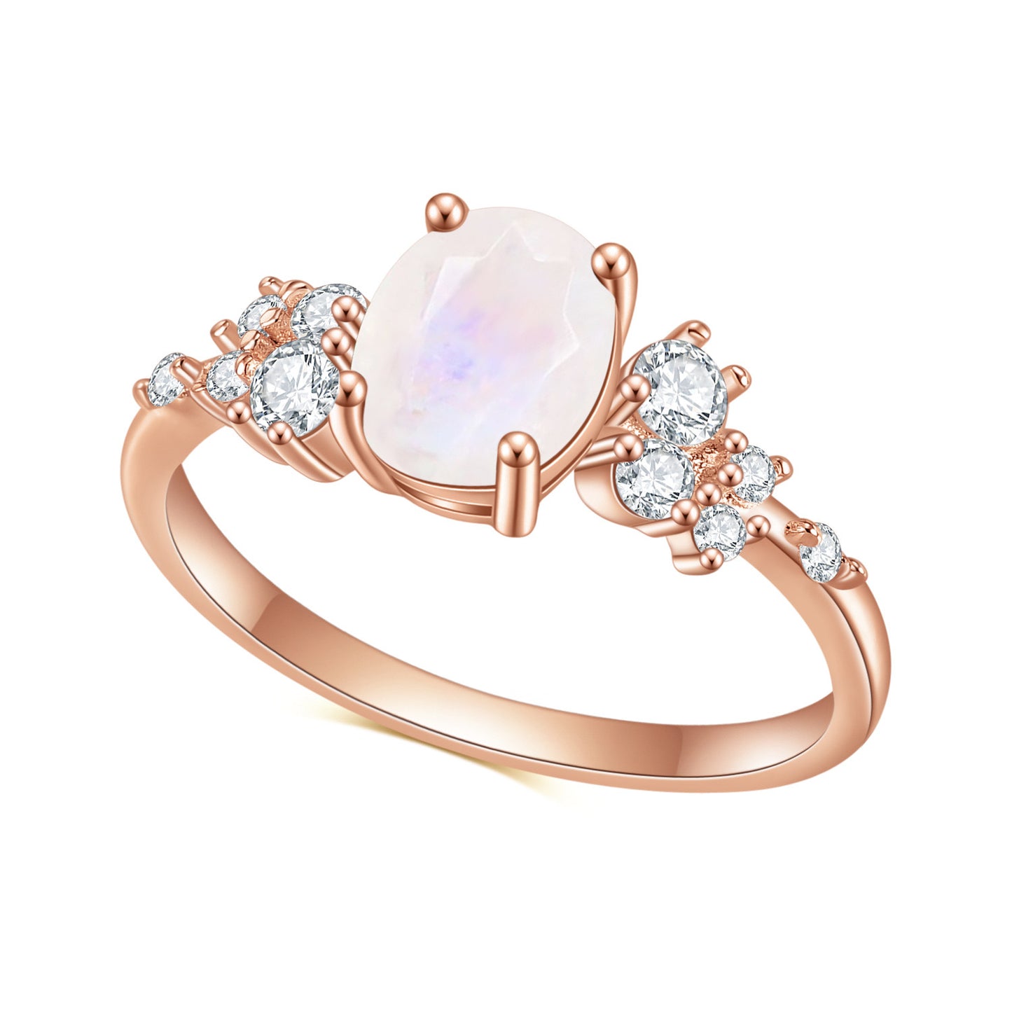 Natural Moonstone Coronation of Angel Ring