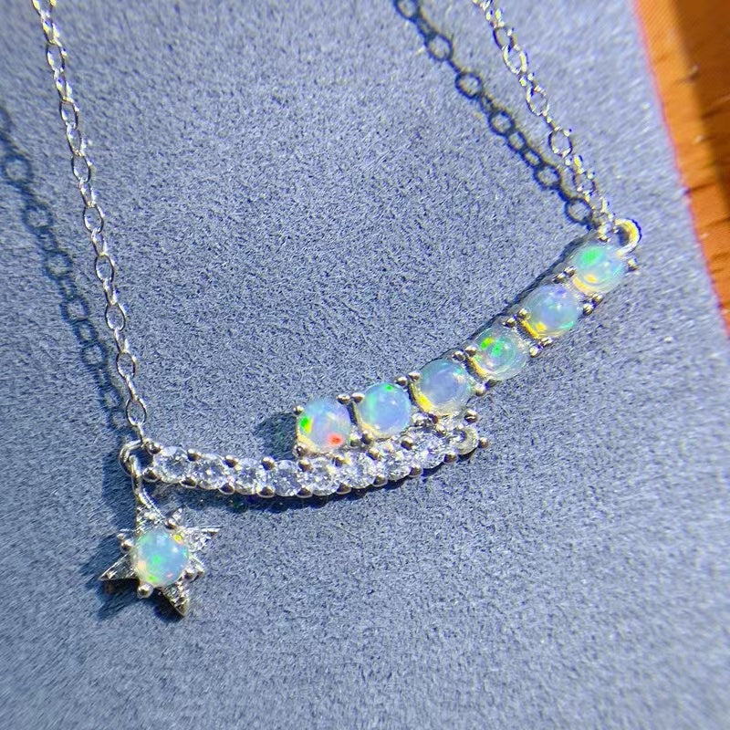 Natural Opal Sky Meteor Necklace