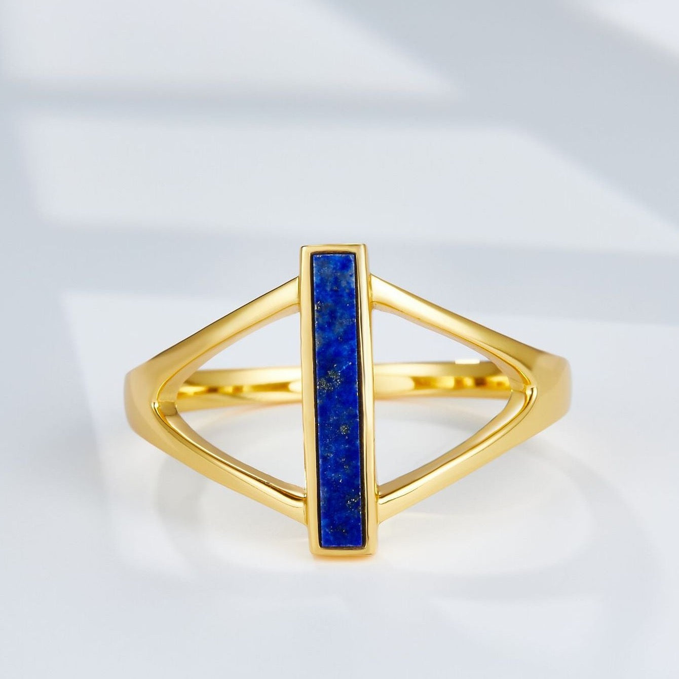 Natural Lapis Lazuli Lizard Eye Ring