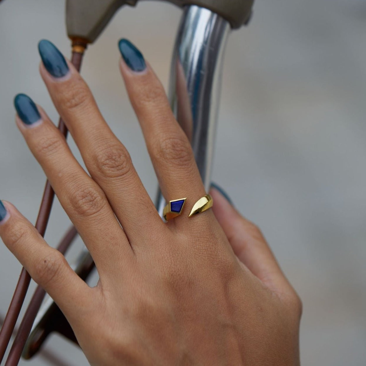 Natural Lapis Lazuli Snake's Eye Ring