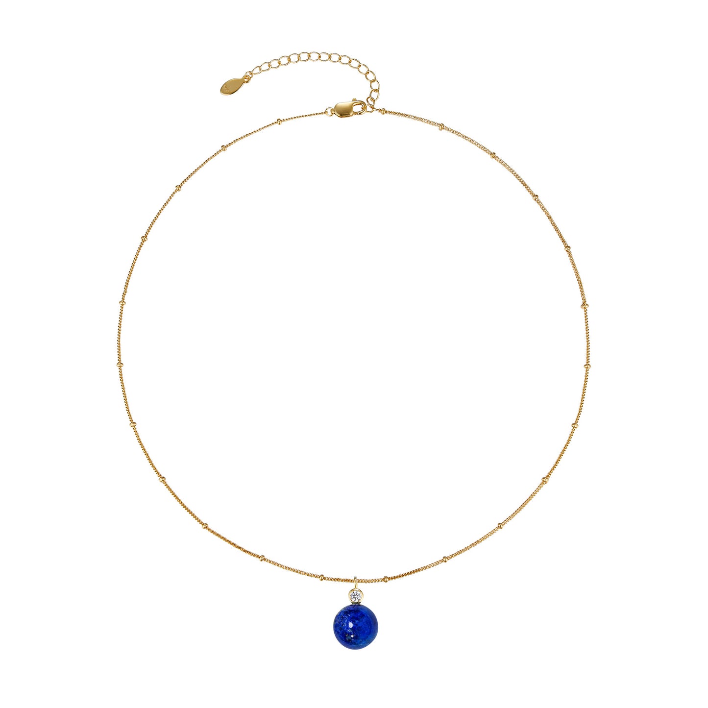 Natural Lapis Lazuli/Natural Malachite Bright Planet Necklace