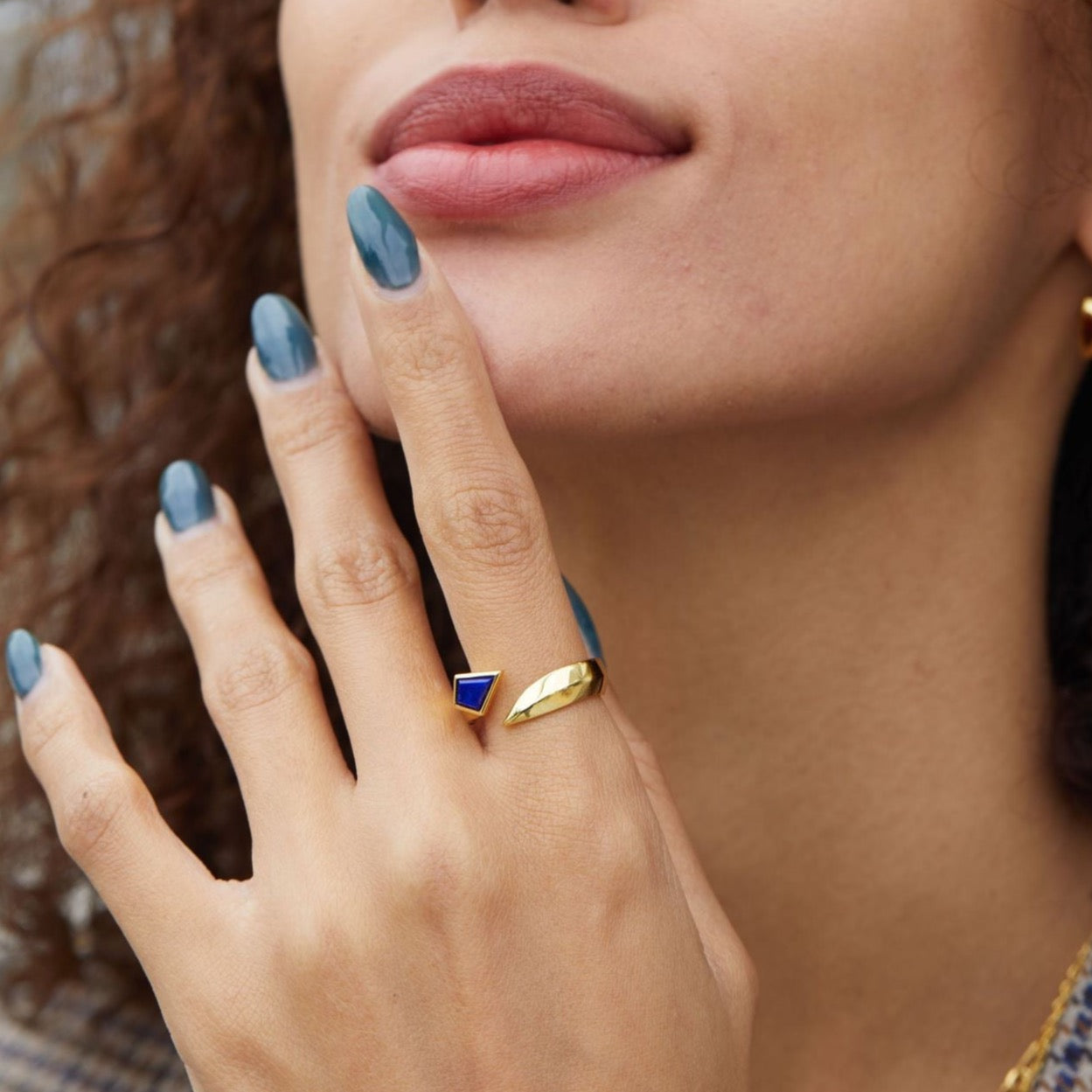 Natural Lapis Lazuli Snake's Eye Ring